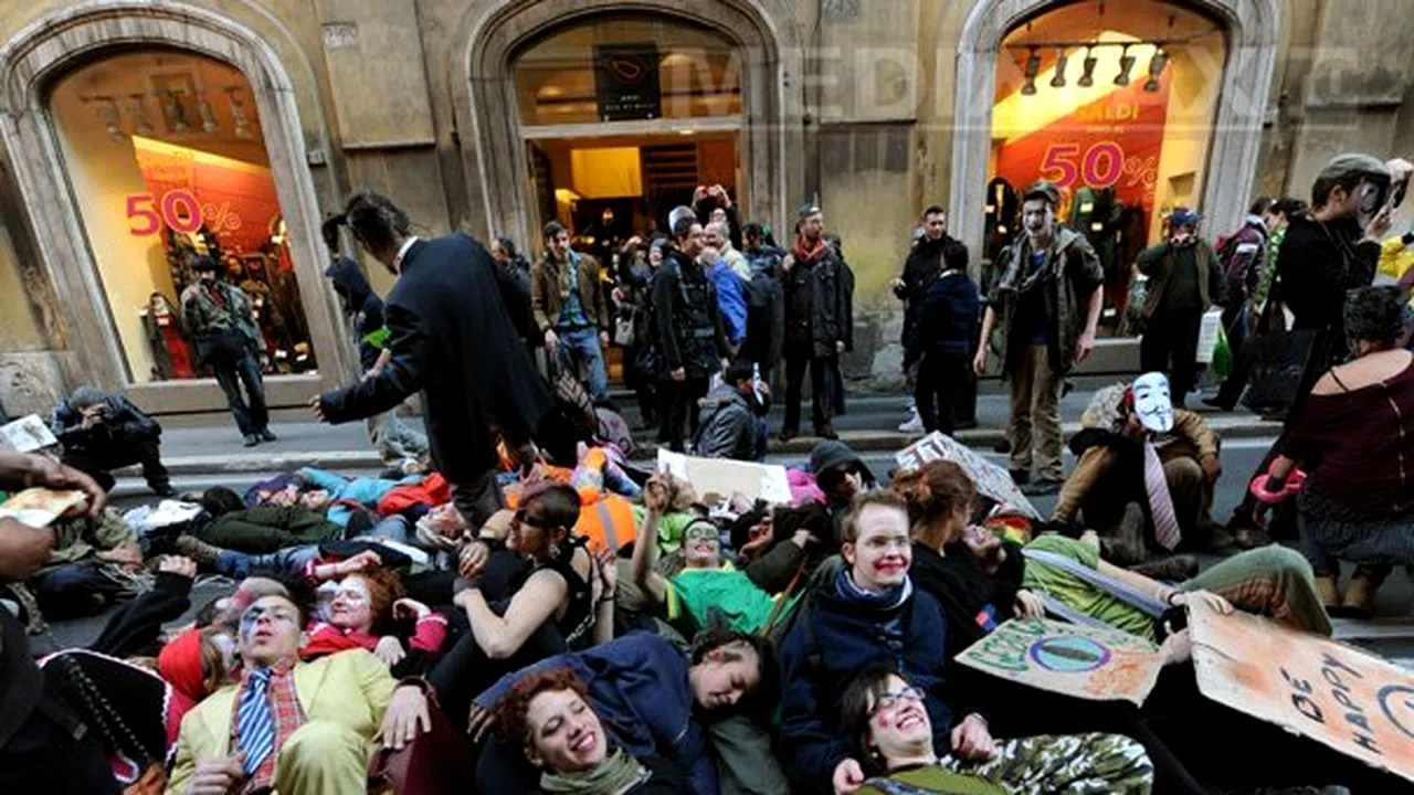 Circulaţia din Roma, paralizată de o manifestaţie stradală