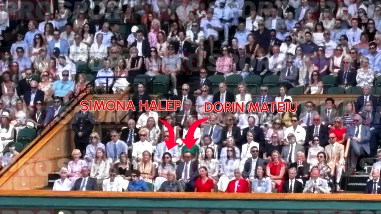 Simona Halep și Dorin Mateiu, prima apariție publică împreună la Wimbledon | IMAGINI ÎN PREMIERĂ
