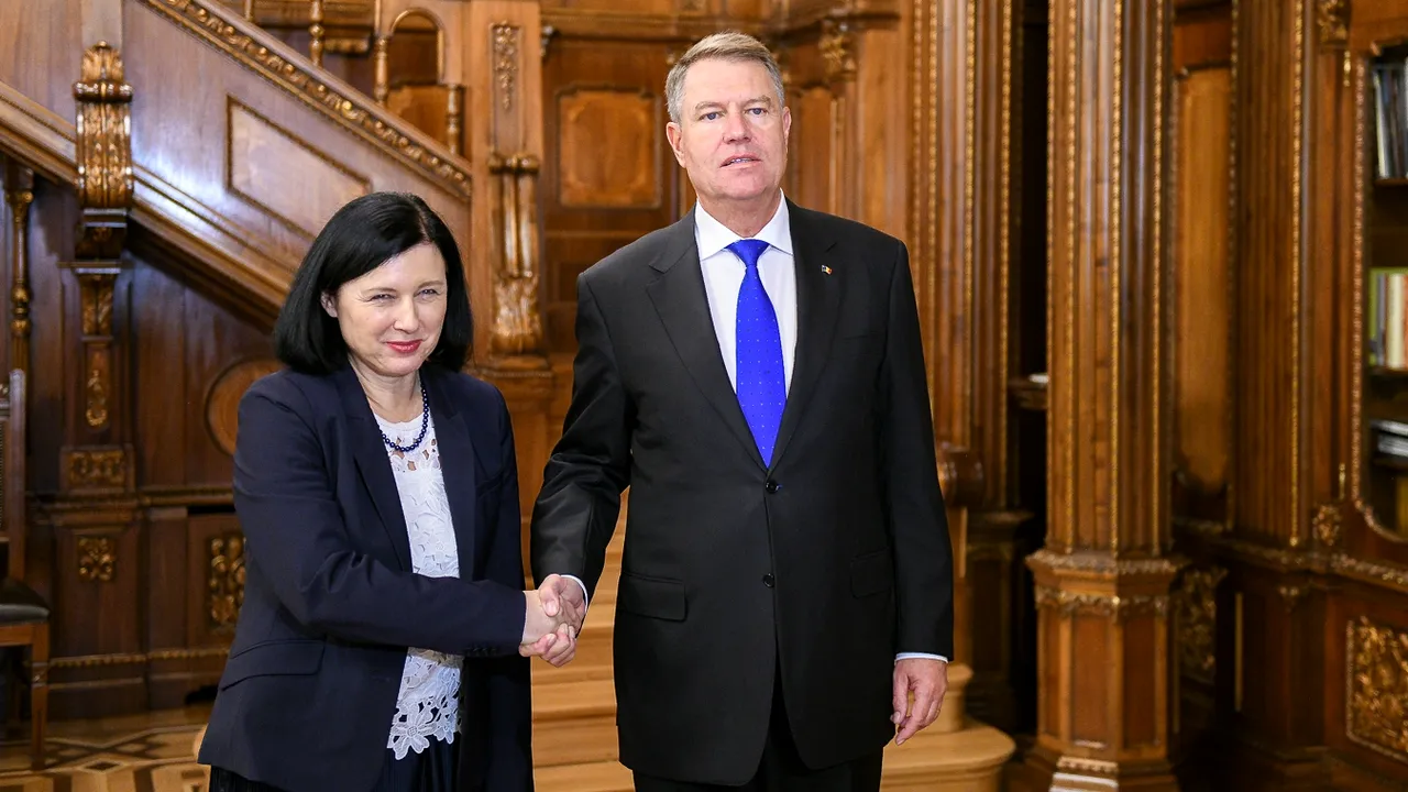 Věra Jourová a discutat cu Klaus Iohannis despre fenomenul „fake news”