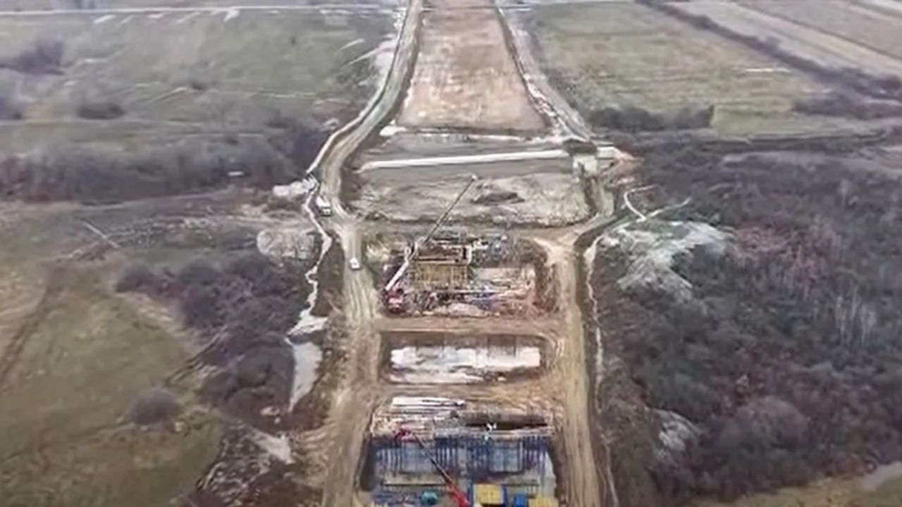 Works on section 2 of the Sibiu-Făgăraş motorway are progressing despite the weather