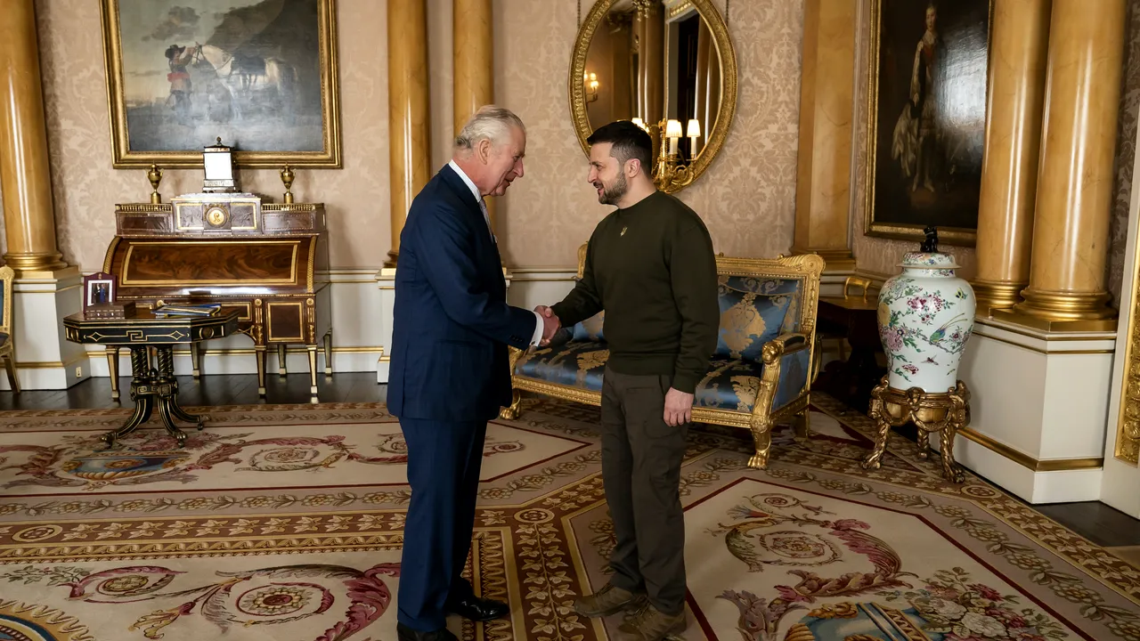 Regele Charles îl primește pe Zelenski la Castelul Windsor: A treia întâlnire din acest an