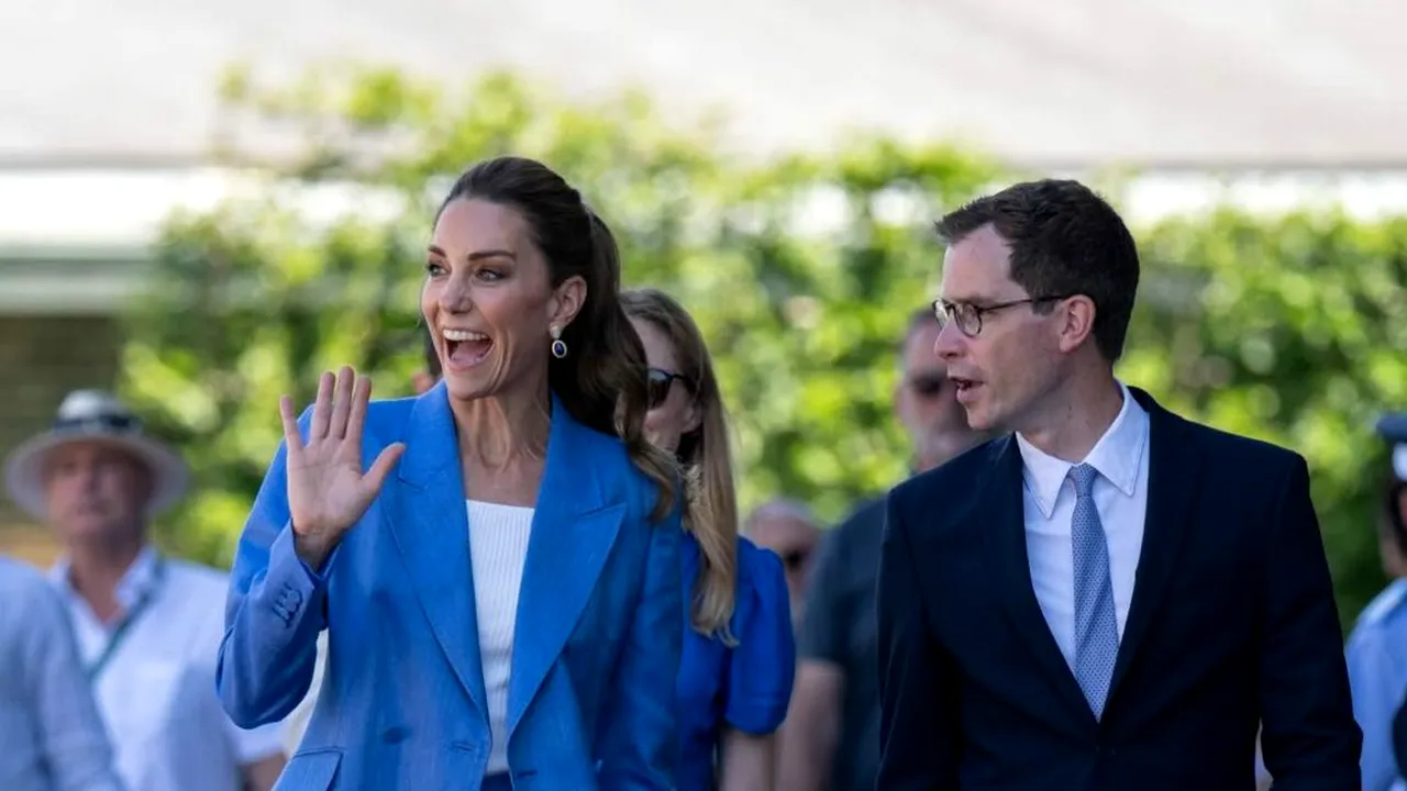 Apariție-surpriză a Prințesei Kate la Wimbledon. Publicul a primit-o cu ovații