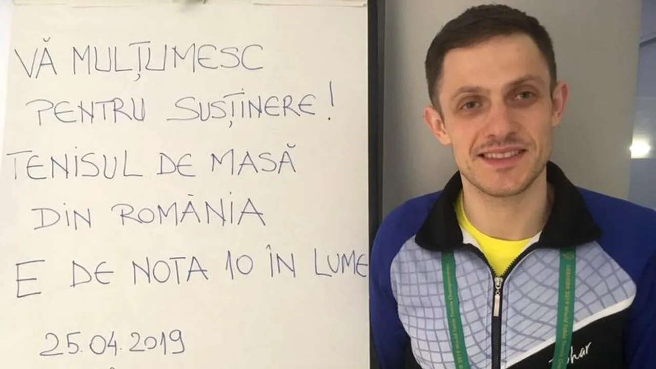 Ovidiu Ionescu s-a calificat în finala Campionatului Mondial de tenis de masă, în proba de dublu 