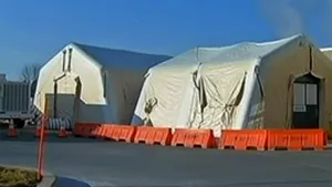 Un spital din Pennsylvania a deschis un centru de triere de urgenţă pentru gripă într-un cort - VIDEO