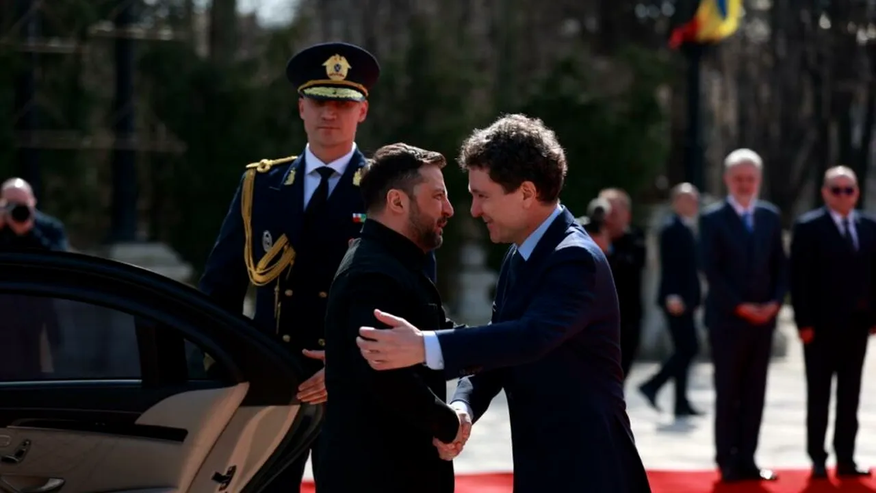 Ukrainian President Volodymyr Zelensky arrives in Bucharest