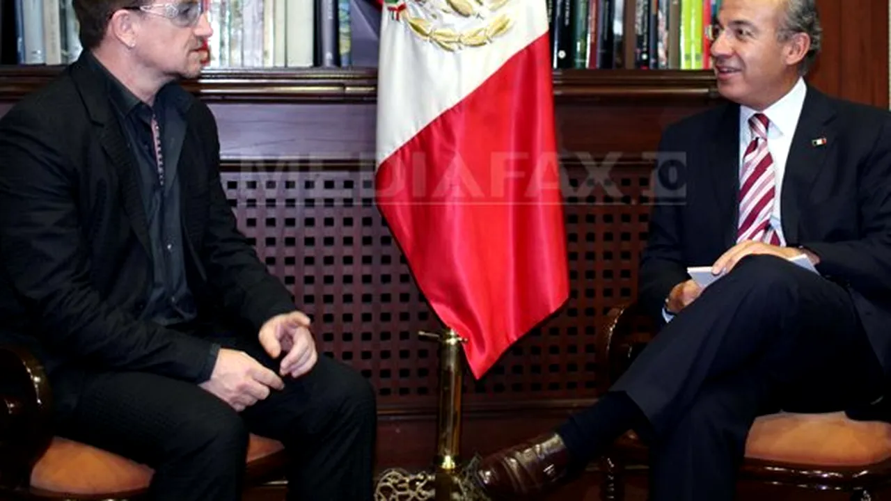 Bono s-a întâlnit cu preşedintele Mexicului. Vezi despre ce au discutat cei doi
