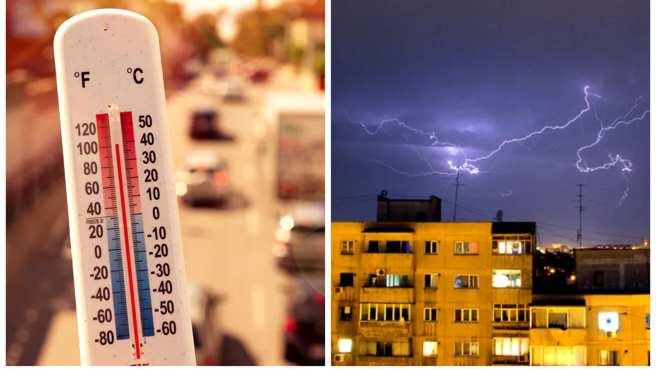 METEO. ANM a emis avertizare Cod galben de caniculă în Bucureşti şi 10 judeţe şi una de furtuni în 17 judeţe 