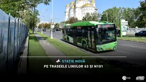 STB: Stație de troleibuz nou-înființată - Catedrala Națională a României