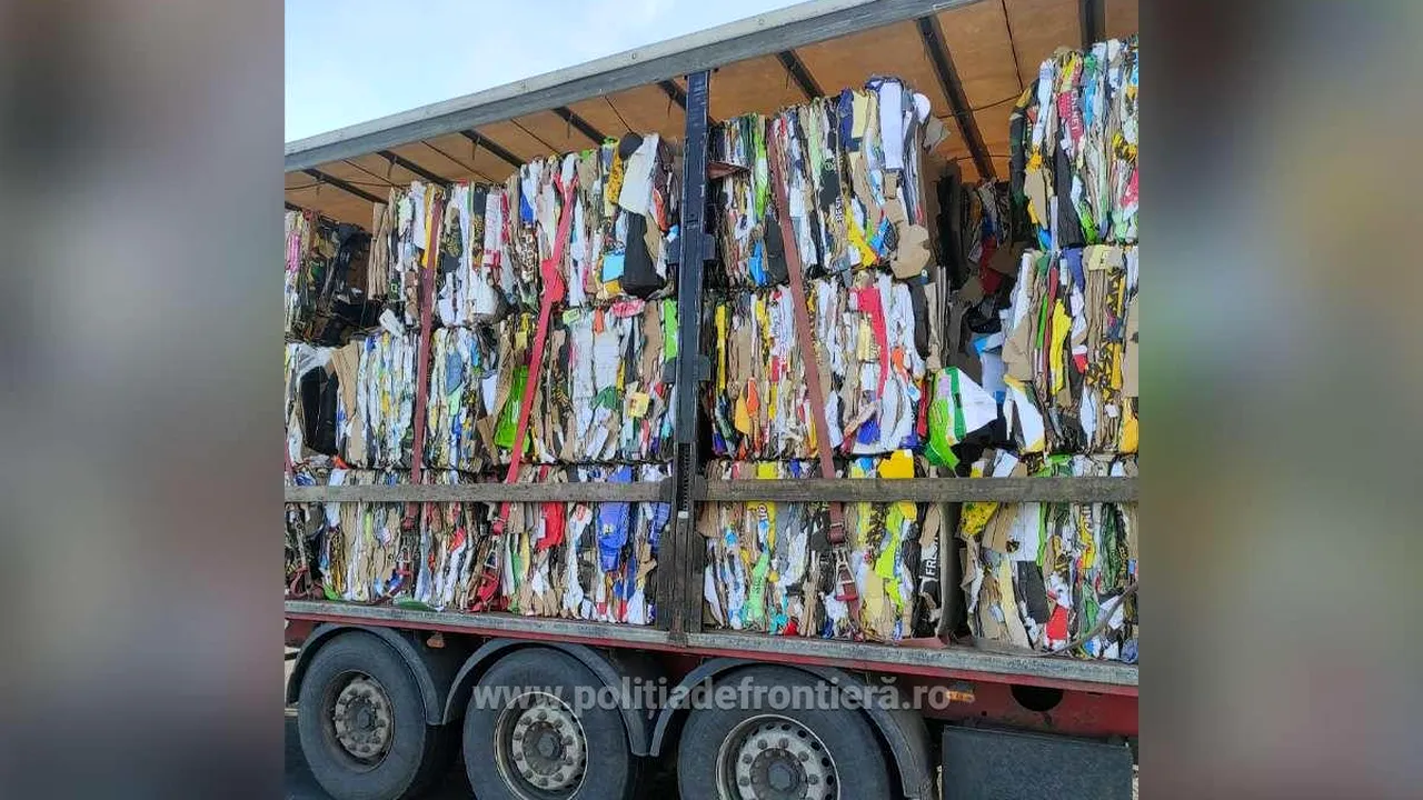 Automarfare încărcate cu aproape 65 de tone de deşeuri oprite să intre în ţară