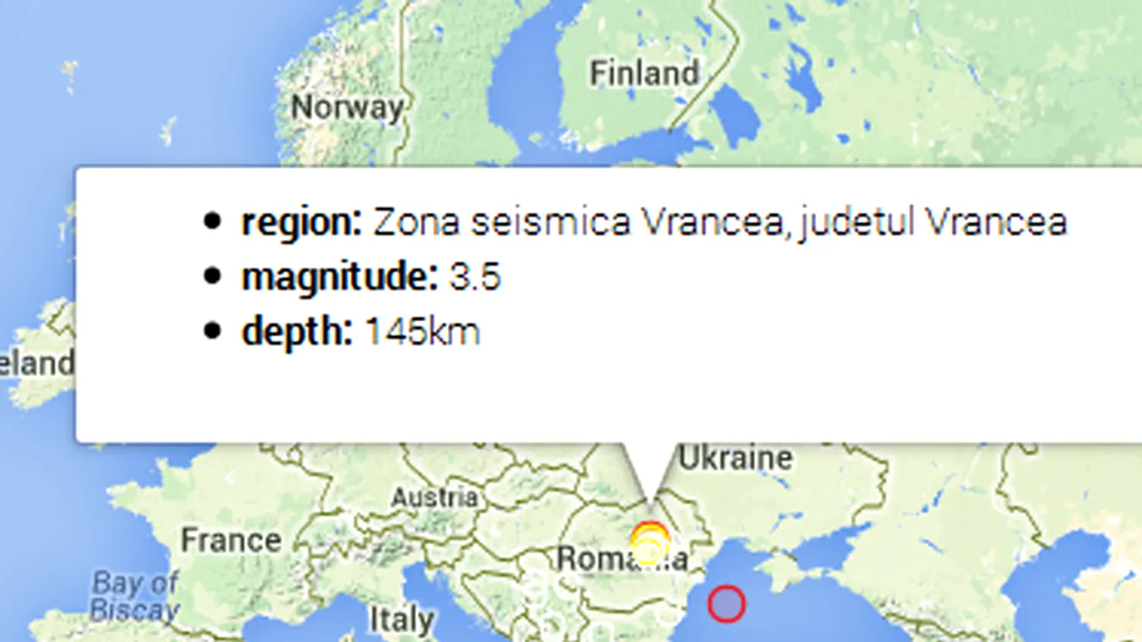 Cutremur de 3,5 grade în Vrancea