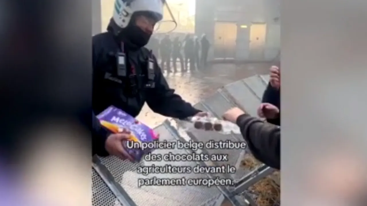 Forţele de ordine i-au îndulcit pe agricultorii care fierbeau de furie la Bruxelles