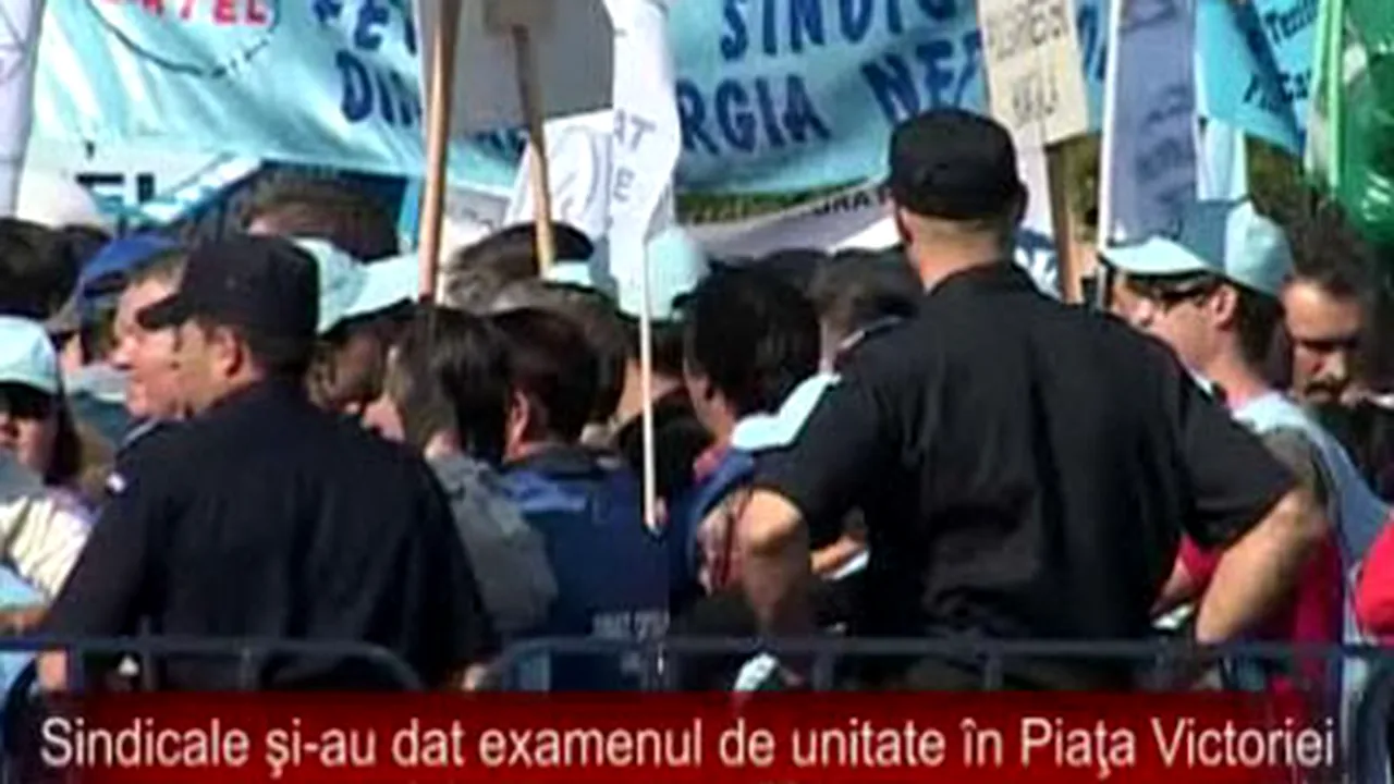 Confederaţiile sindicale şi-au dat examenul de unitate în Piaţa Victoriei