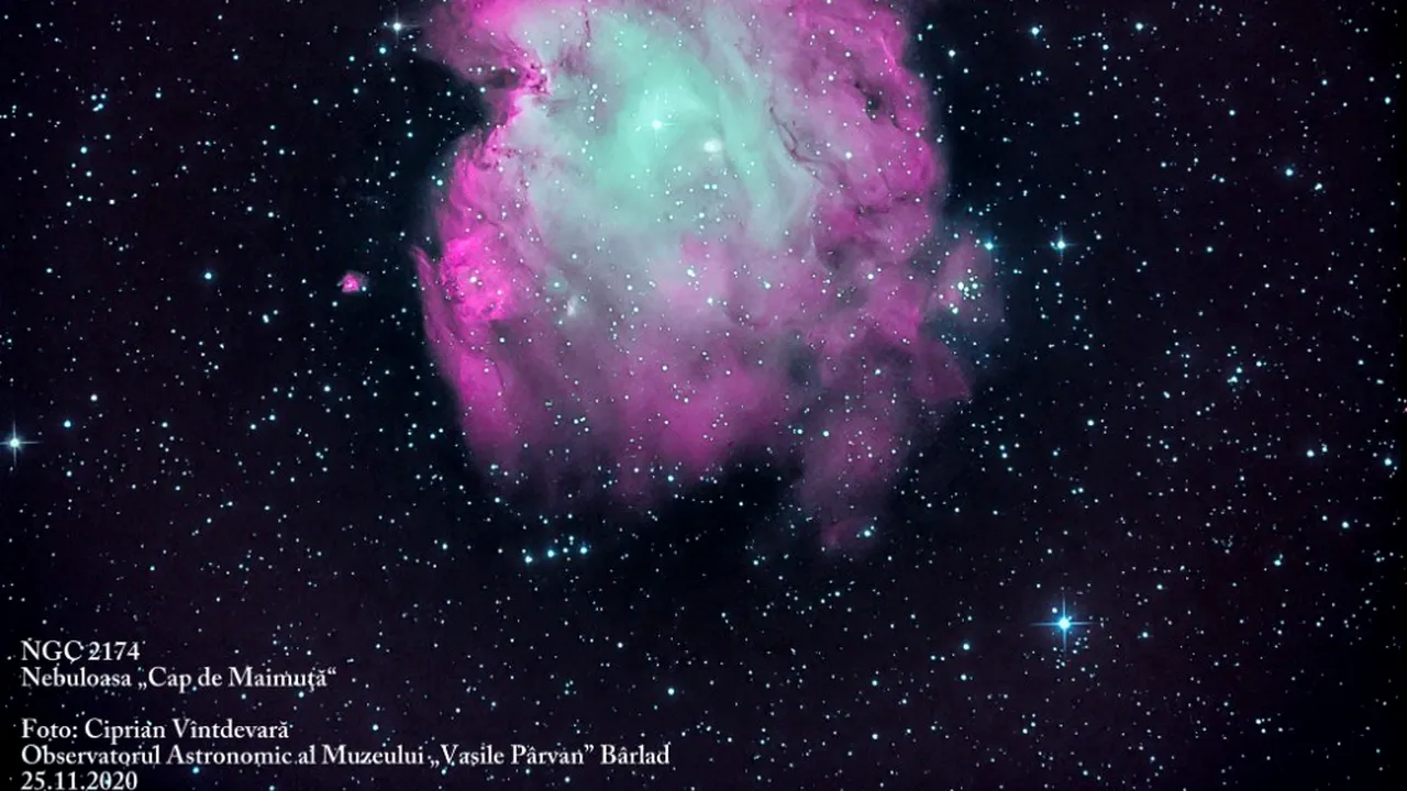 Astronomul român Ciprian Vîntdevară a reuşit să surpindă nebuloasa Cap de Maimuţă într-o fotografie spectaculoasă