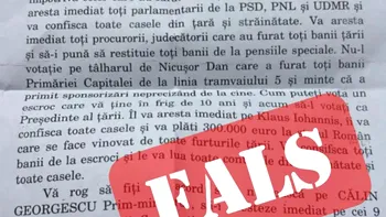 Scrisori anonime în cutiile poștale din Sibiu: Simion îl va aresta pe Iohannis și îi va lua casele