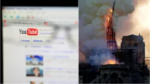 Legătura bizară făcută de YouTube în timpul incendiului de la Catedrala Notre-Dame: „Sistemul nostru mai face greşeli uneori”
