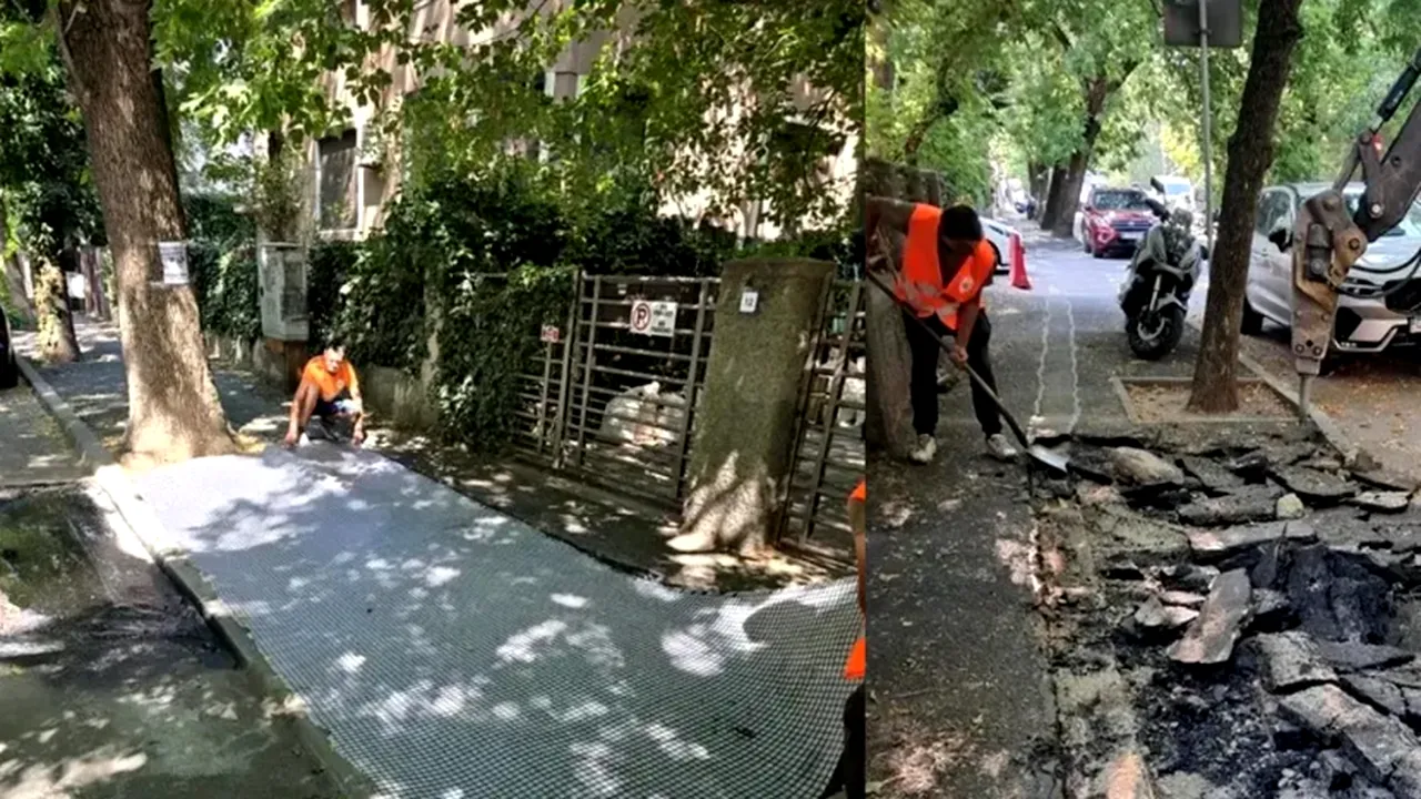 Intervenție de urgență pe Intrarea Țarcului, în urma unor surpări la nivelul carosabilului (P)