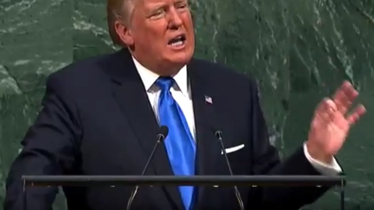VIDEO | DISCURS la ONU | Donald Trump ameninţă Coreea de Nord cu distrugerea în cazul unui conflict: Acest ”om al RACHETELOR”, Kim Jong-Un, este într-o misiune sinucigaşă