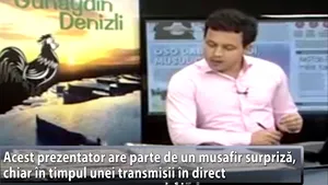 Un prezentator are parte de un musafir surpriză, chiar în timpul unei transmisii în direct - VIDEO