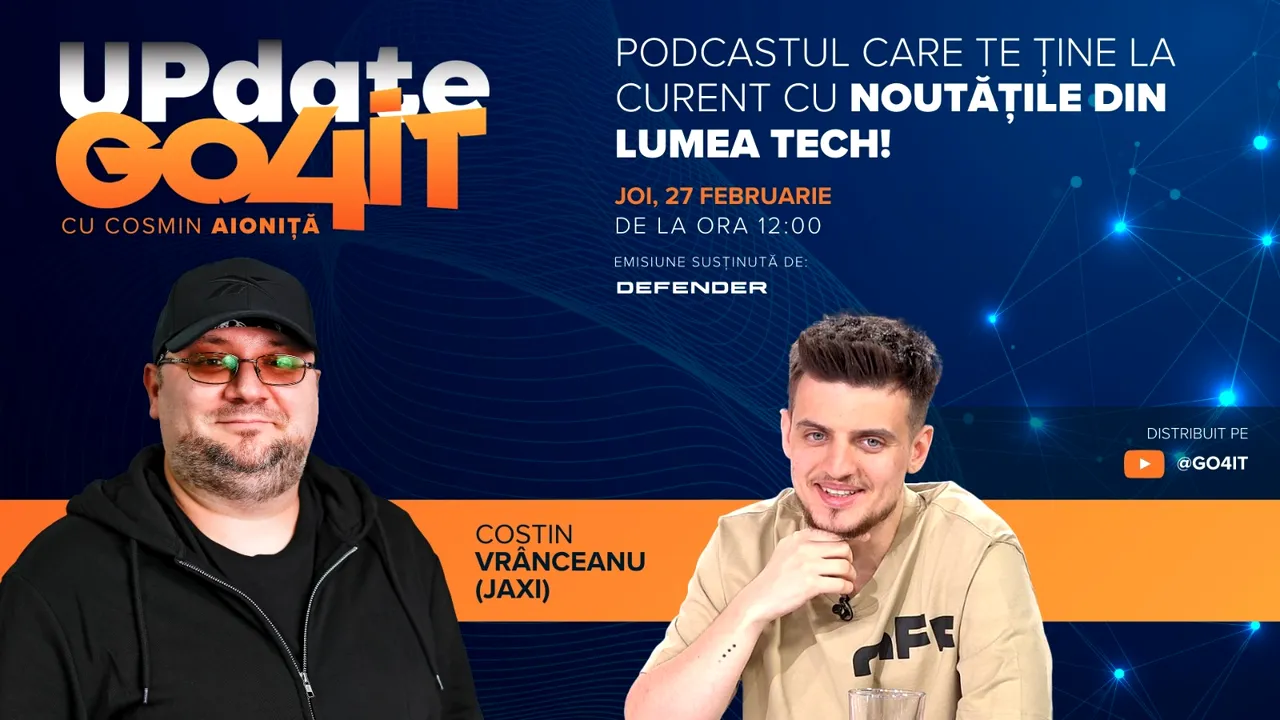 Jaxi dezvăluie secretele streaming-ului şi gaming-ului profesionist în „Update Go4it”