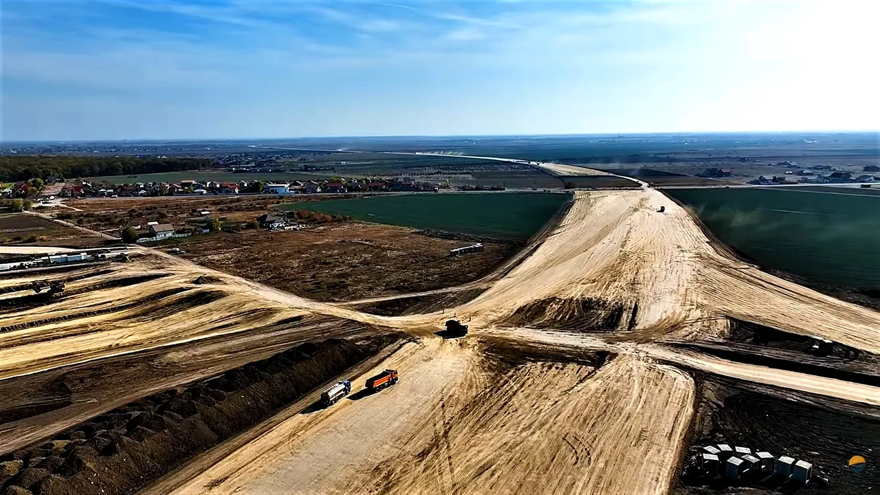 Imagini în premieră de pe lotul 4 al Autostrăzii A7: Minunea cocoşată de la Focşani prinde formă
