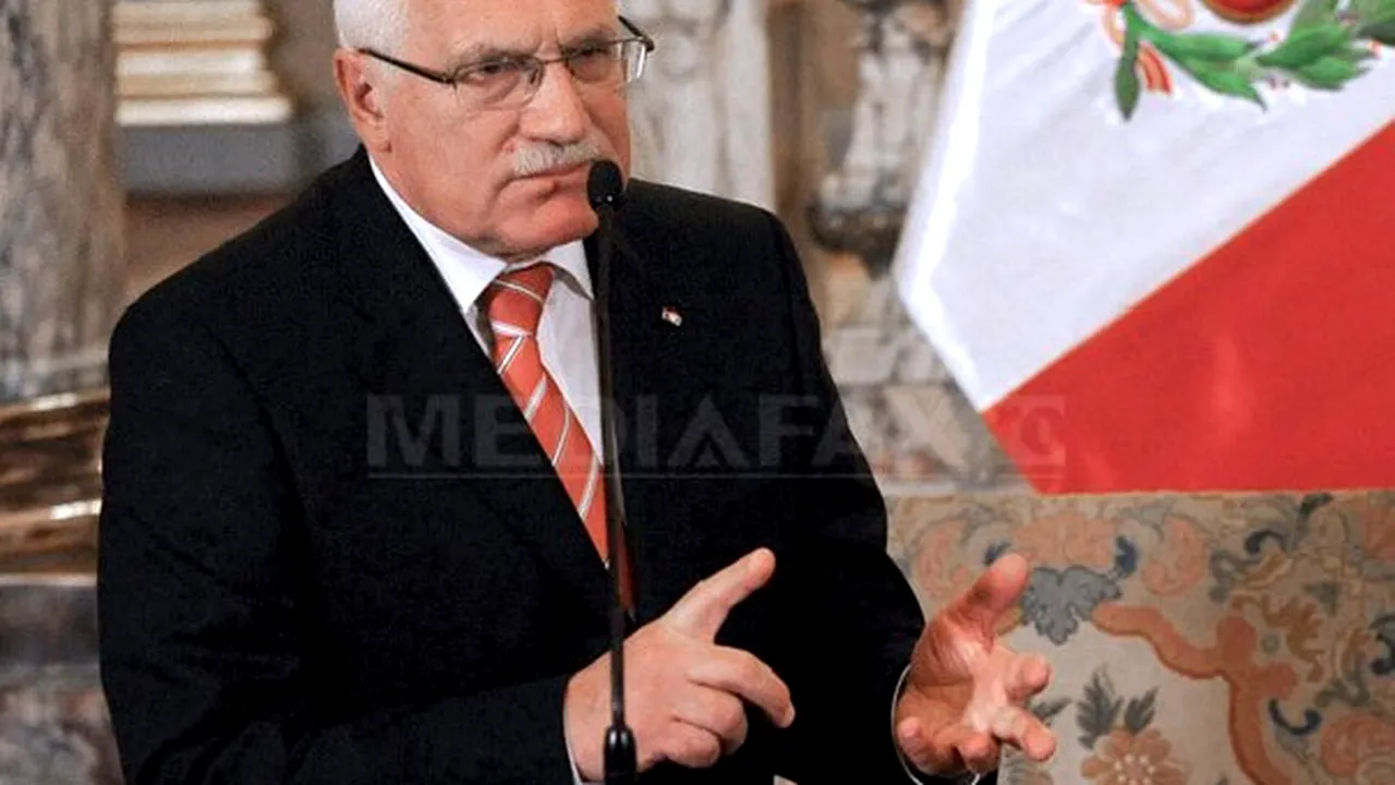 Mandatul de preşedinte al Cehiei al lui Vaclav Klaus se încheie joi