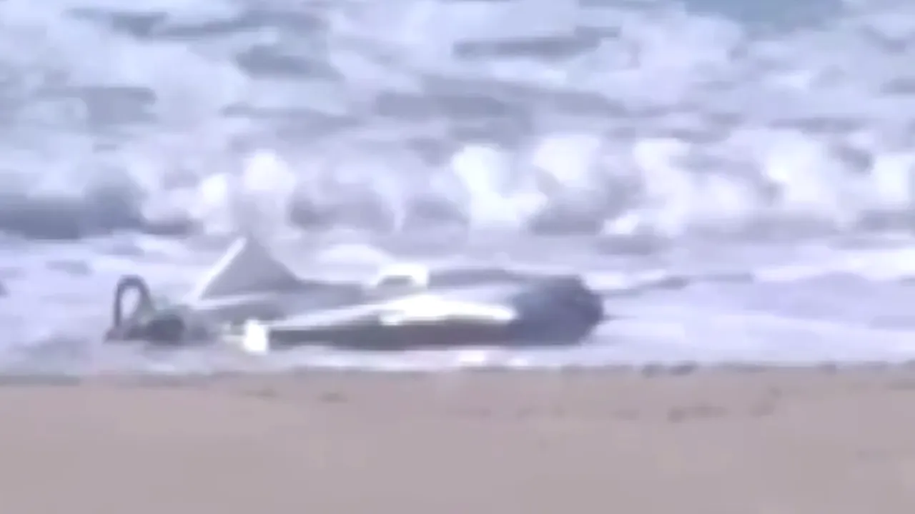 O dronă de luptă cu explozibili a ajunsă pe o plajă de la Marea Neagră