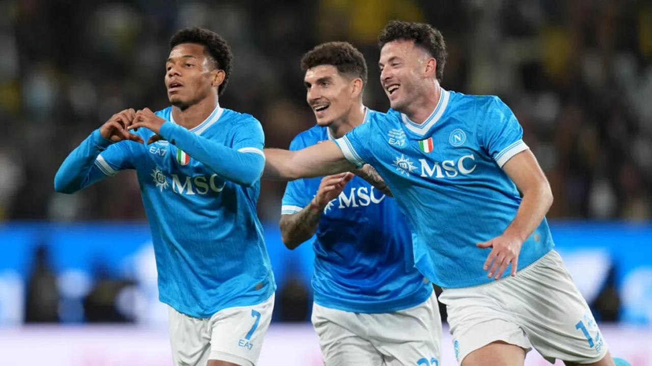 Napoli cucerește pentru a treia oară Supercupa Italiei. David Neres, decisiv în finala de la Riad