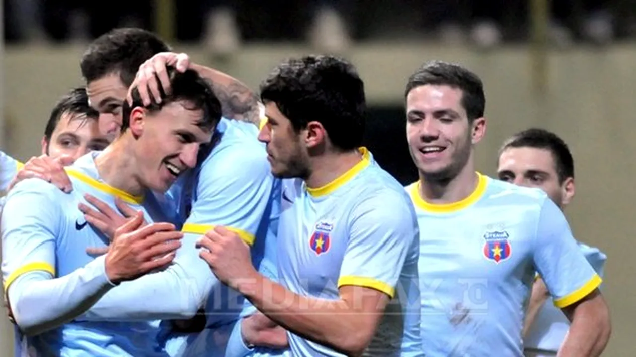 Steaua a învins Concordia Chiajna, scor 6-0, în Liga I