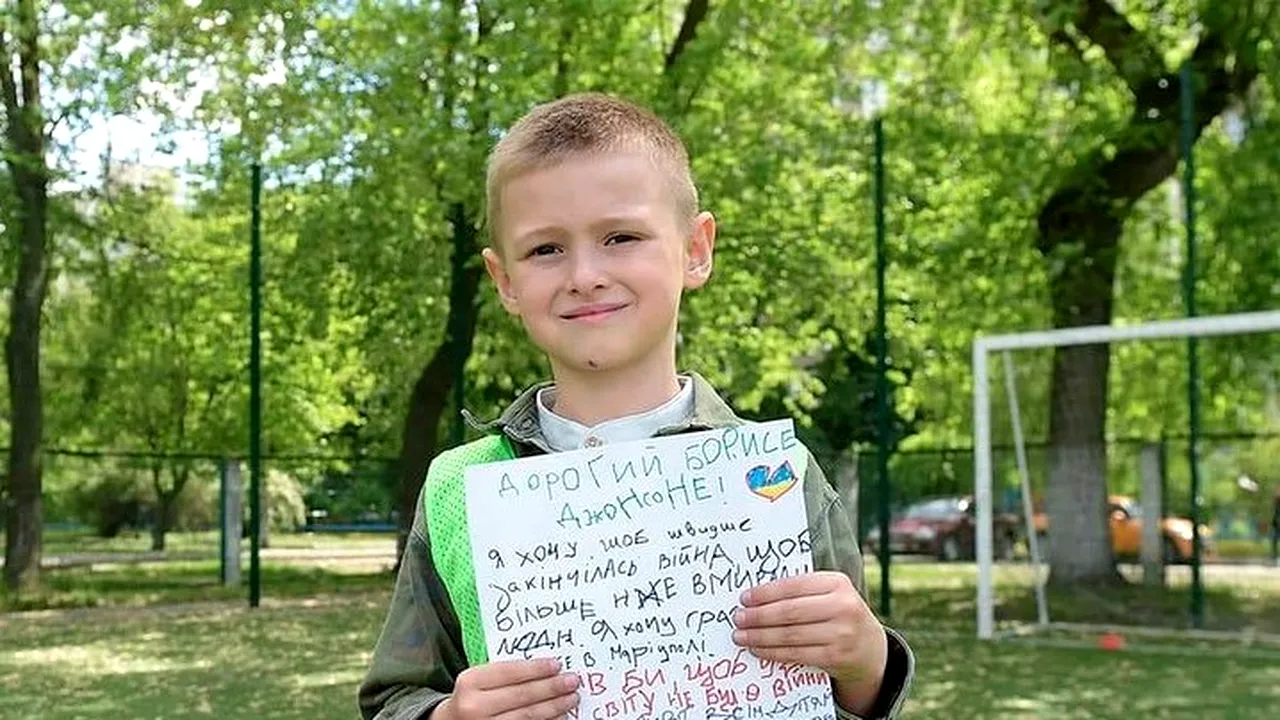 Un copil de şase ani din Ucraina, replică pentru Boris Johnson