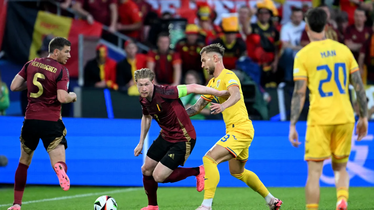 România, învinsă de Belgia la Euro. Soarta calificării în optimi se decide în partida cu Slovacia