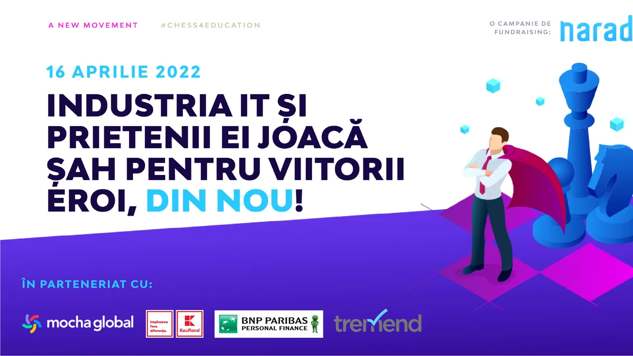 Fondurile din cadrul - Chess4Education - vor fi direcţionate către sprijinirea copiilor ucraineni