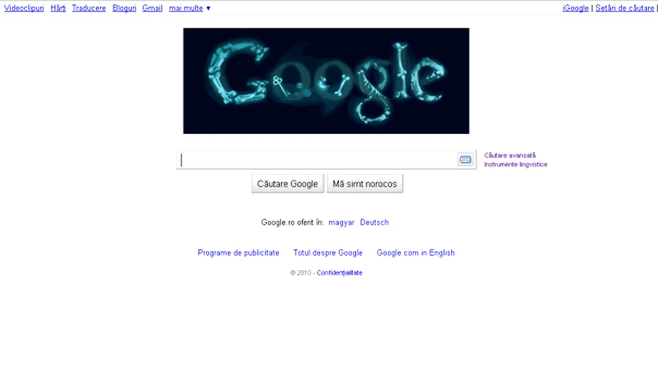 Google şi-a schimbat logoul pentru a sărbători 115 de ani de la descoperirea razelor X