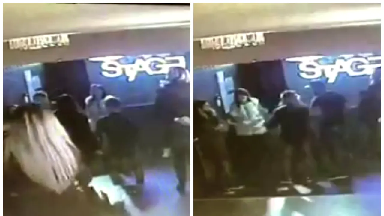 Poliţistă agresată şi trasă de păr într-un club din Alba Iulia de un recidivist. Scandalul, filmat de camerele de supraveghere