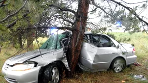 Temes megye: két személy életét vesztette, miután autójuk fának ütközött és kigyulladt
