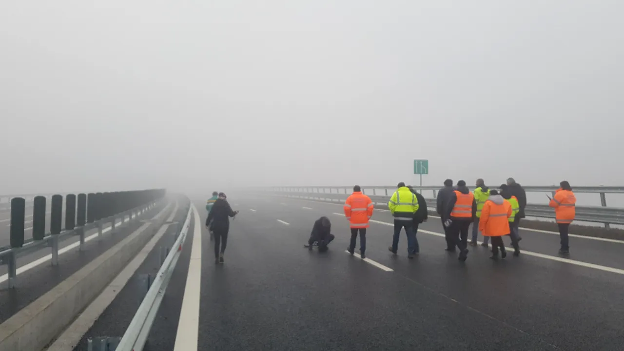 Ce au descoperit inspectorii pe lotul autostrăzii Sebeş-Turda care trebuia să fie gata pentru recepţia construcţiei. CNAIR: 