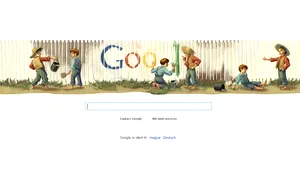 Google marchează cu un logo special împlinirea a 176 de ani de la naşterea scriitorului Mark Twain
