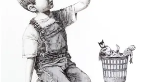 Banksy a realizat o lucrare dedicată ”supereroilor” care luptă cu noul coronavirus