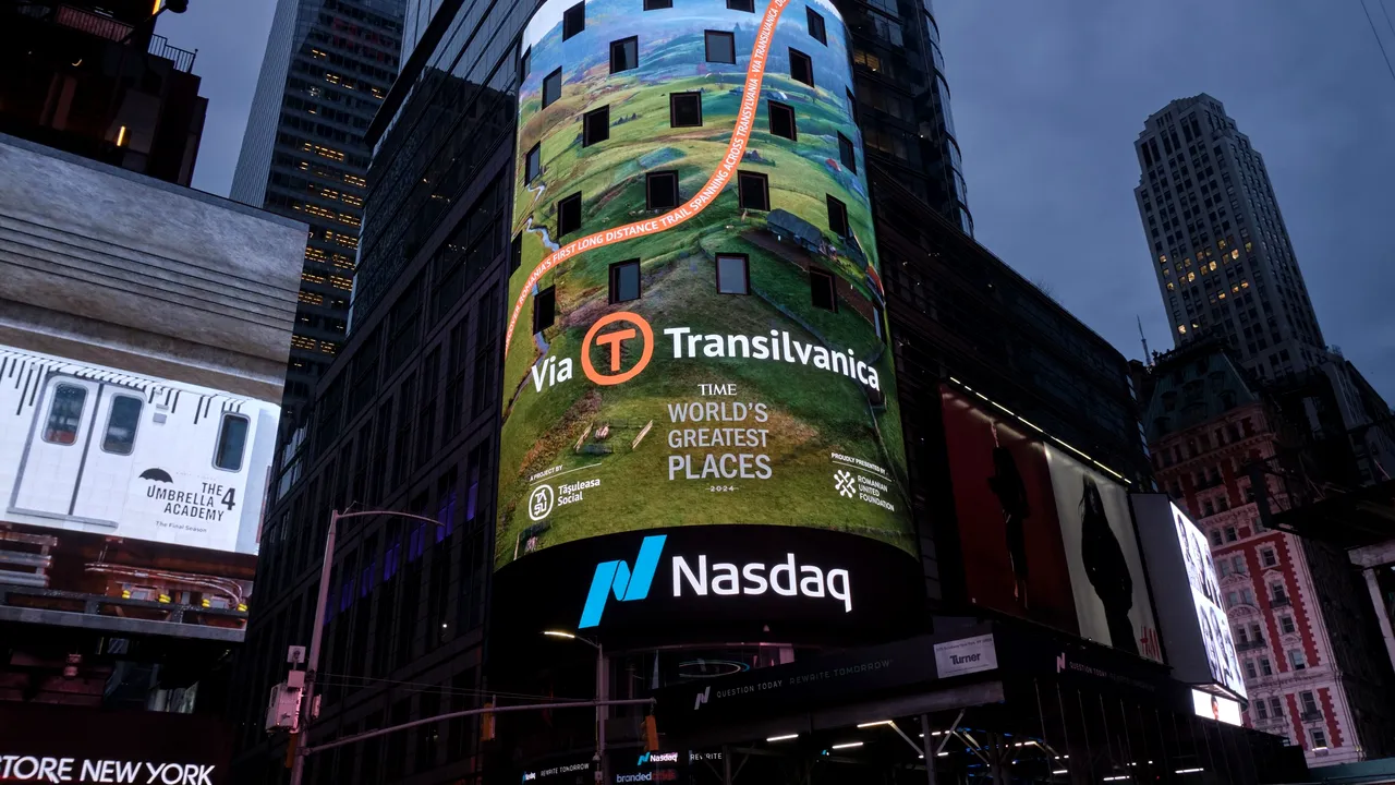 Via Transilvanica, aflat în topul celor mai frumoase locuri din lume, a fost promovat în Times Square din New York