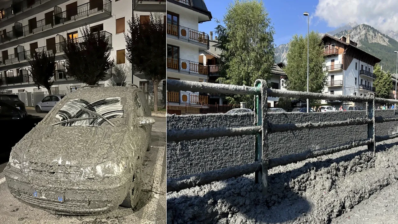 Un oraş italian, distrus de o alunecare de teren. Străzile au fost acoperite cu noroi