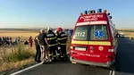 Un autocar cu 60 de ucraineni s-a răsturnat pe DN22, în Constanța