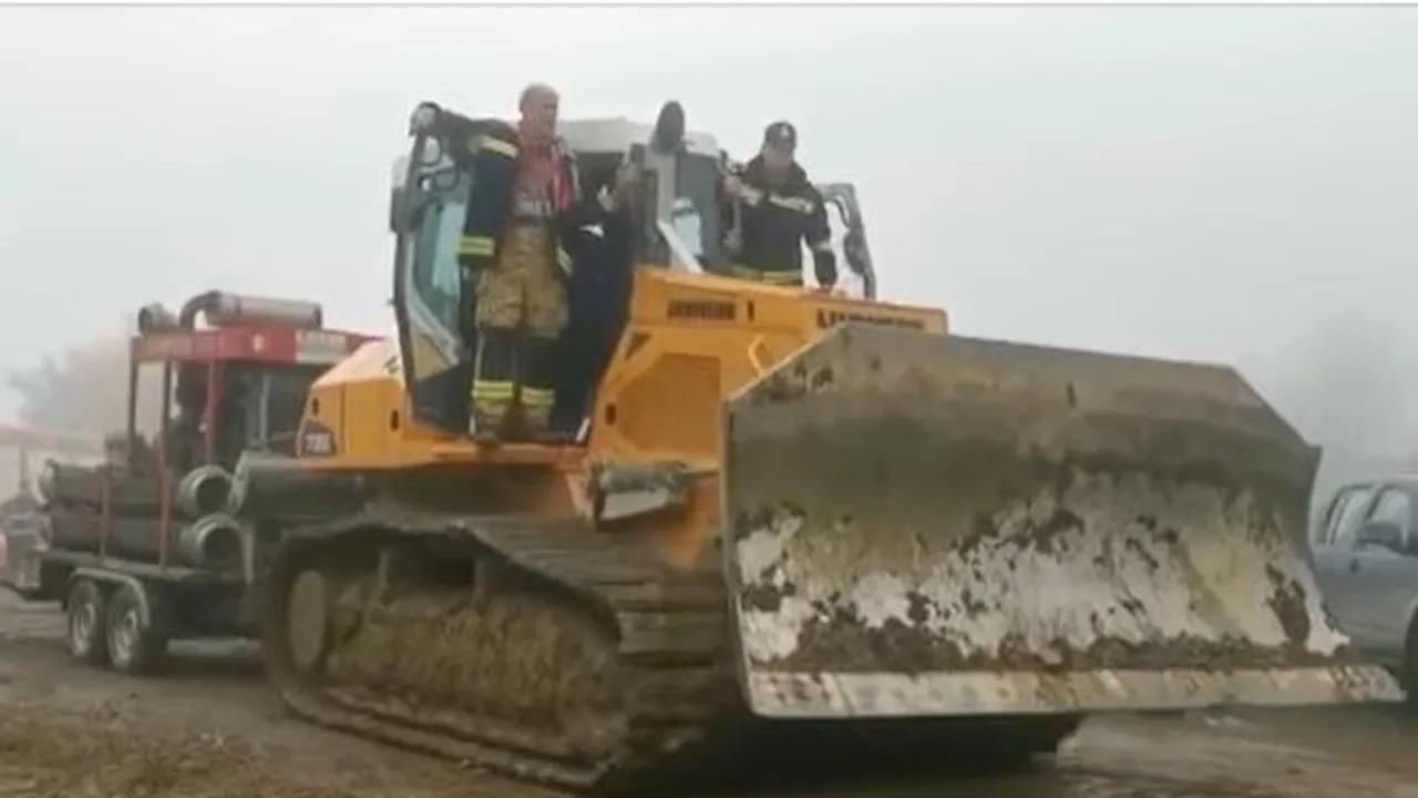 A început evacuarea apei din lacul Tăul Mare, unde s-a constatat o avarie la baraj 