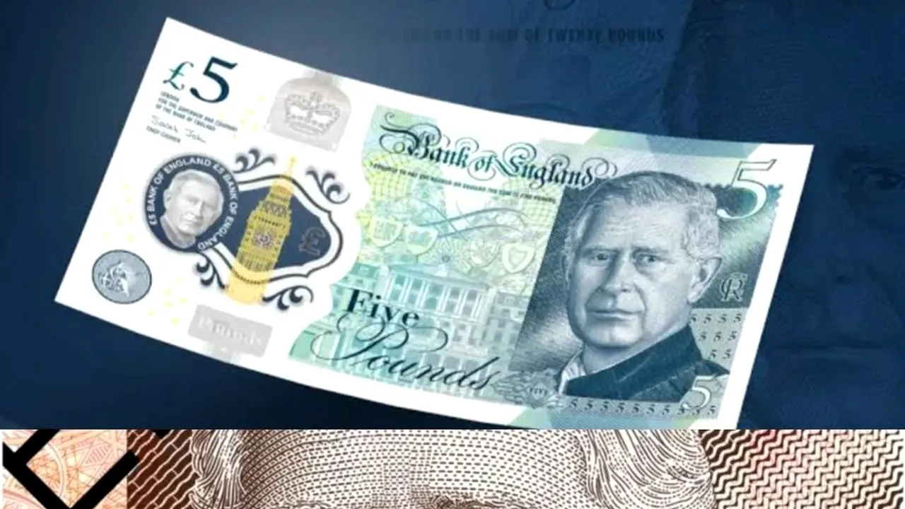 Banca Angliei a dezvăluit designul pentru noile bancnote cu regele Charles al III-lea