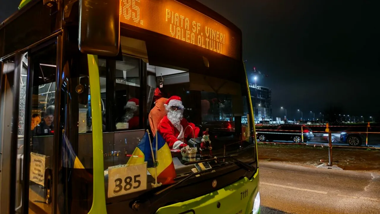 Călătorii STB sunt duși chiar de Moș Crăciun: șoferi și vatmani aduc spiritul sărbătorilor în Capitală