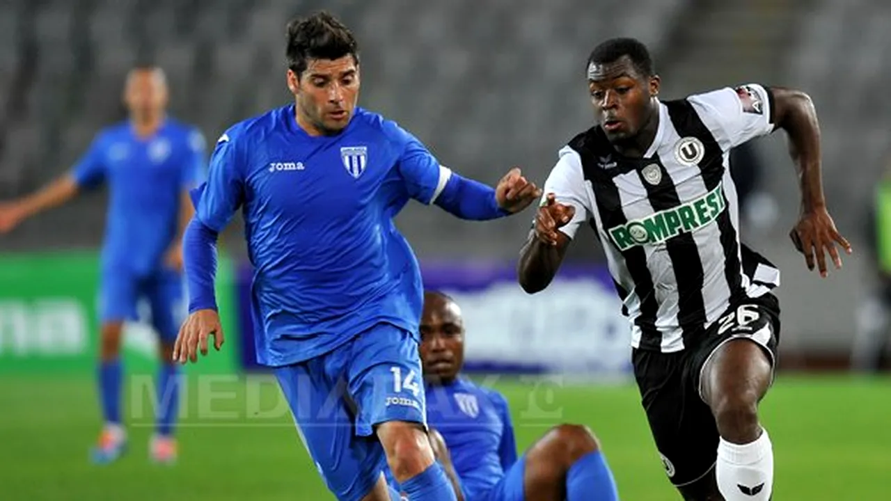 CS Universitatea Craiova a învins Universitatea Cluj, scor 2-0, în Liga I