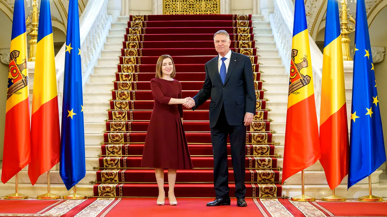 Maia Sandu a fost primită de Klaus Iohannis la Palatul Cotroceni