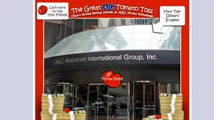 AIG, bombardată cu roşii virtuale pe Internet