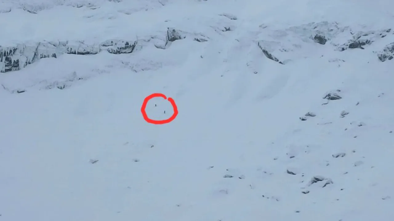 Large avalanche in the Făgăraș Mountains, accidentally triggered by two skiers