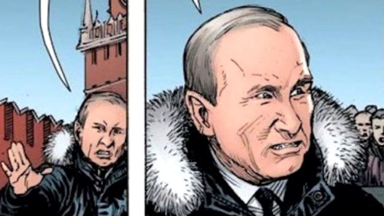 Vladimir Putin a devenit personaj negativ de benzi desenate. Cu ce celebru supererou se confruntă preşedintele rus