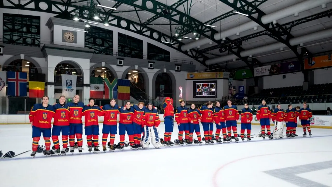 Hochei. România promovează a 2-a oară consecutiv la junioare U18. Antrenorul Varga: Sunt eroine!