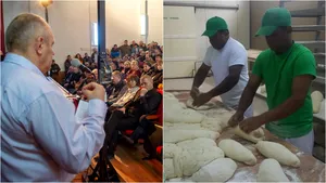 Peste 300 de persoane s-au strâns la Căminul Cultural din Ditrău pentru a discuta despre problema brutarilor din Sri Lanka. Primarul a plâns, iar patronul şi-a cerut scuze de la localnici | FOTO, VIDEO